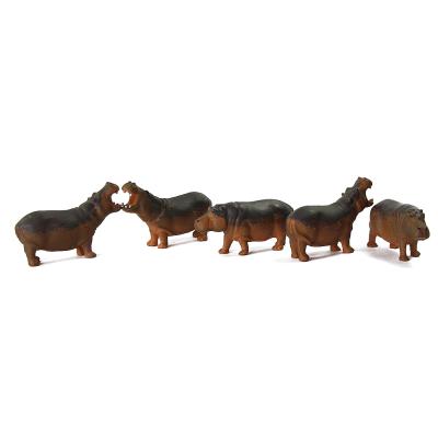 China Wild Animals PVC MODELS HO Scale Painted Model 1:87 Hippo Hippo Train Model Figures TOY AN8713 for sale