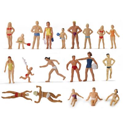 China TOY P8718 Model Figures 1:87 MODEL HO Scale Swimming Figures Seaside Visitors Swimming People for sale