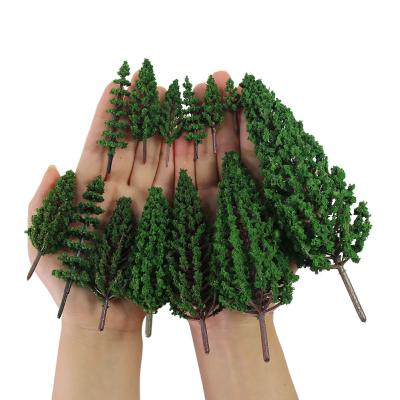 China Model S0901 Train Railway O HO TT N Scale Artificial Forest Model Plastic Pine Trees Green S0901-52 for sale