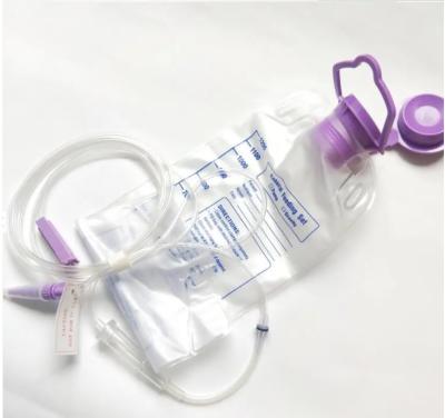 China Professional Medical Grade PVC Disposable Pump Type Medical Enteric Feeding Bag From PVC Supplier China for sale