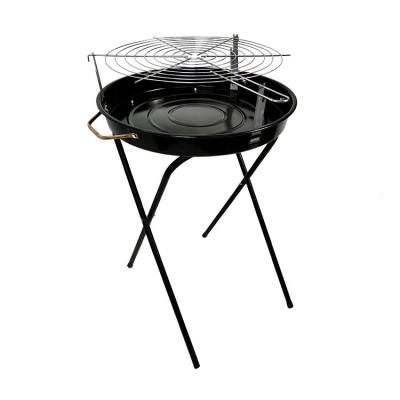 China 18Inch Spit Roast Charcoal Grill Mini Barbecue Stove Picnic Outdoor Single Standing Portable Campfire Grill for sale