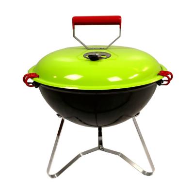 China 14 Inch Mini Outdoor Portable Charcoal Kettle Portable Folding BBQ Charcoal BBQ Grill Easily Assembled for sale