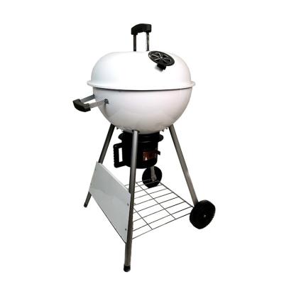 China Easily Assembled Good Quality Portable Outdoor White Color 3 Legs Charcoal Kettle Barbecue Grill for sale