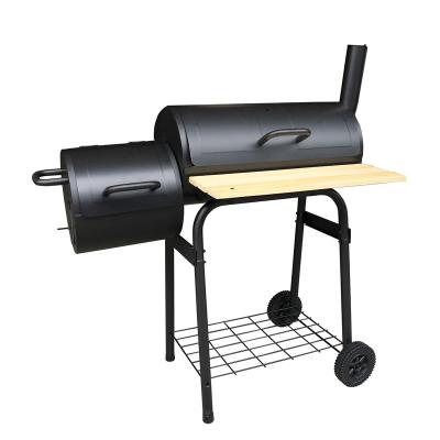 China Heavy Duty Adjustable Height Meat Drum Pit Barrel Commercial Bbq Charcoal Grill Offset Smoker BBQ Trailer Vertical for sale