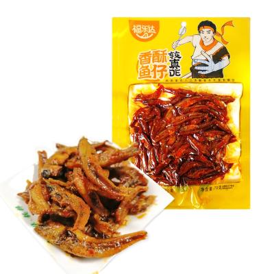 China Natural Spicy Baby Fish Snacks Bagged Supermarket Leisure Snacks, Spicy Fish, Seafood Snacks for sale