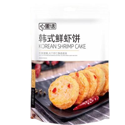 China Fresh Cooked Shrimp Cake 80g Bag Seafood Fisheries Products Supermarket Snack for sale