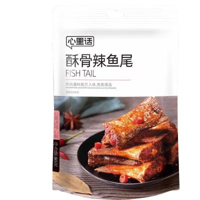 China Fried Snacks Spicy Fish Tail with Bone 80g Bag Crunchy Seafood Fish Snacks Supermarket Snack, 80g bag, 30 bags/caron. for sale