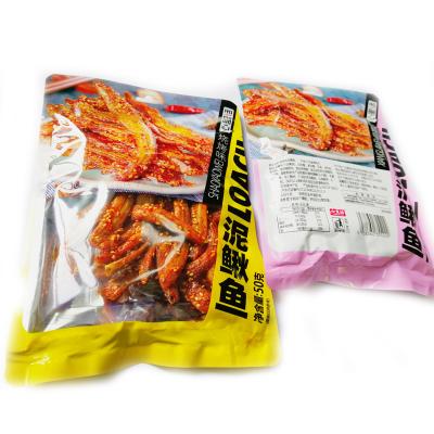 China Fried Snacks Fresh Supermarket Leisure Spicy Fish Snacks Net Red Loach Snacks, 50g/bag, 50 bags carton. for sale