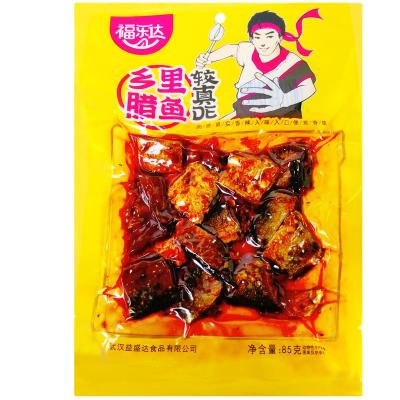 China Baked snacks preserved fish and salty fish 85g bag supermarket seafood snacks, fish snacks, spicy dried fish for sale