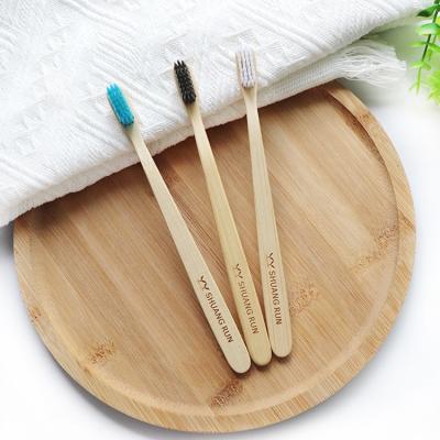 China BT-FS Biodegradable Wholesale Flat Handle Cheap Bamboo Toothbrush for sale