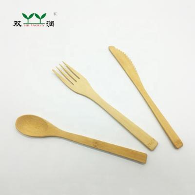 China Viable Eco Friendly Outdoor Travel Reusable Bamboo Cutlery for sale