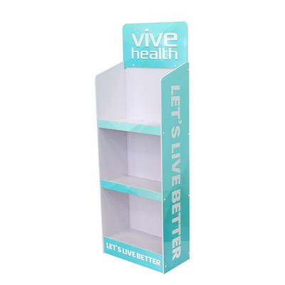 China Customized high quality 8MM PVC foam board PVC foam board floor display racks health care display stand for sale