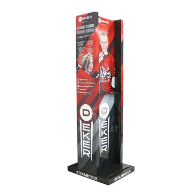 China Exhibition Sport Goods Cardboard Floor Display Stand Cardboard Product Display Stand For Sports Store for sale