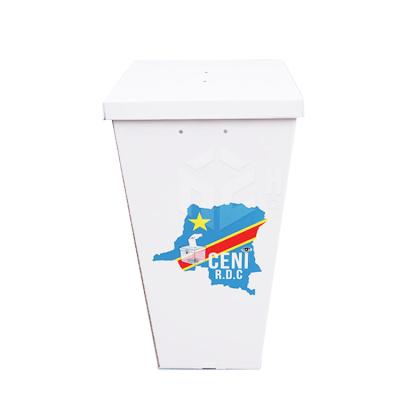 China Easy Recycled Voting Corrugated Box Exhibition Paper Material Box Donation Box Charity for sale