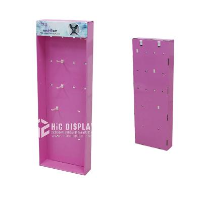 China Gray Cardboard Walmart Costco Corrugated Cardboard Partner Display Hanging Power Wing Displays With Hook for sale