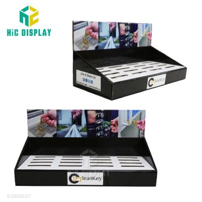 China Cardboard Hic Supermarket Display Rack Exhibidor Cardboard Paper Display Stand for sale