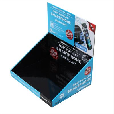 China Custom POP Show Up Cardboard Display Stand Mobile Phone Accessory Paper Display Rack for sale