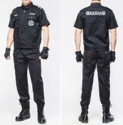 China Custom Black Security Guard Suit Security Guard Jacket Security Uniform Suit With Shirt And Pant for sale