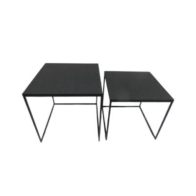 China Modern set of two metal side tables for sale