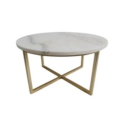 China Modern Home Gold China China Iron Foot Marble Side Table With Marble Top For Sale for sale