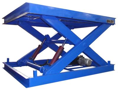 China Ground basement stationary double scissor lift table for goods lifting with factory price for sale