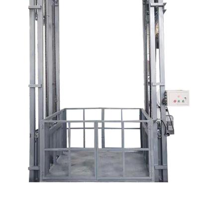 China Warehouse Stationary Guide Rail Leading Rail Cargo Vertical Material Lift Freight Elevator Cargo Lifting Equipment for sale