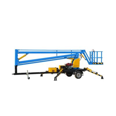 China 12m 14m 16m Hydraulic Telescopic Trailer Diesel Power Articulation Arm Boom Lift for sale