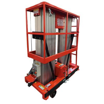 Κίνα 4-18 Meters Hydraulic Aluminium Alloy Work Platform Single Double Three Four Mast Mobile Portable Telescopic One Man Lift προς πώληση