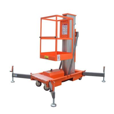 China 4-18 Meters Aluminium Vertical Mast Lift Mobile Hydraulic one man Lift for sale