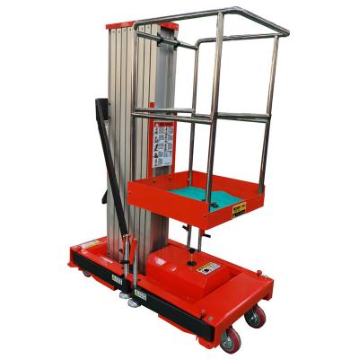 China Light weight telescopic single masts one man lift Platform Lift Work Platform for sale