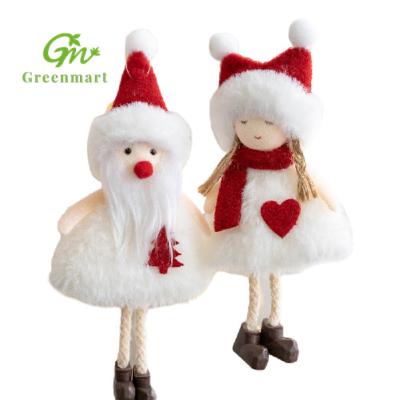 China Safety/Firm Sewn Christmas Plush Christmas Decoration Dolls OEM ODM GM Wholesale Prices Cute Hanging Angel Cheap Doll Toys for sale