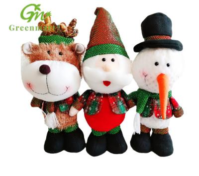 China Greenmart Cozy Popular Christmas Snowman Soft Toys For Kids Christmas Snowman Ornaments Can Be Customized for sale