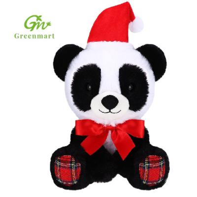 China Christmas Stocking Moq Christmas Stocking Stuffed Plush Toy Comfortable Cute White Panda Panda Small Animal Toys Greenmart for sale