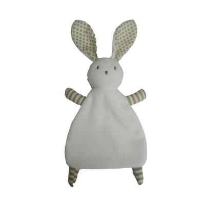 China Factory Price Baby Bunny Toy Comforter Stripe Soft Baby Non-Toxic Comforter for sale