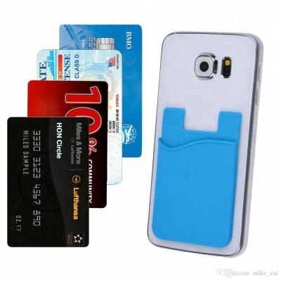 China Wholesale Portable Silicone 3m Sticker 300LSE Pocket Credit Phone Card Holder Phone Card Holder For Iphone for sale