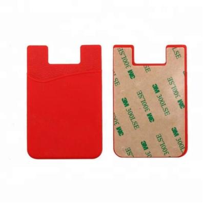 China Factory Directly Sale Silicone Cell Phone Sticker Phone Case Portable Adhesive Card Holder Cell Phone Card Holder With 3m for sale