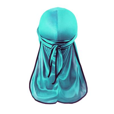 China Luxury Waves Silky Durag Headwraps With Long Tail For 360 Waves Long Tailed Turban Do Doo for sale