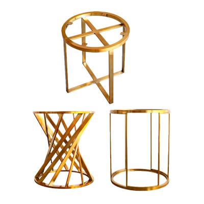 China Modern Coffee Tea Table Metal Table Legs Gold Round Stainless Steel Pedestal Inox Modern Furniture Leg for sale