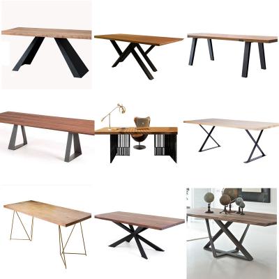 China Modern industrial metal furniture dining table legs restaurant table steel base for office for sale