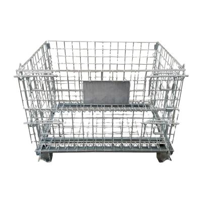 China Store Goods Hot Dip Galvanizing Is Durable Against Rolling Metal Corrosion Customized Foldable Storage Cage for sale