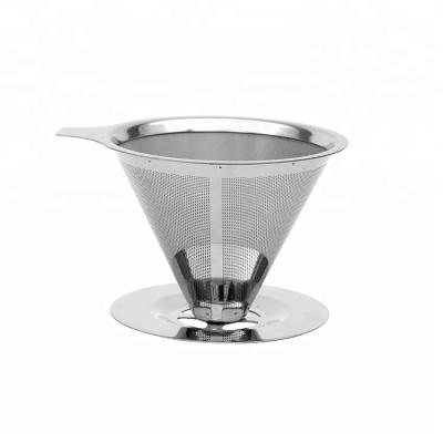 China Viable Pour Over Smart Coffee Cone Coffee Dripper/Reusable Stainless Steel Coffee Filter/Pour Over Coffee for sale