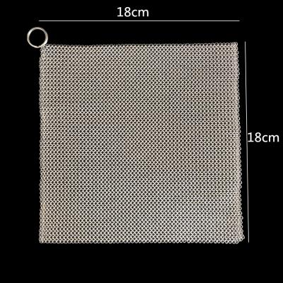 China Corrosion Resistance 316 Stainless Steel Chainmail Wire Mesh Stainless Steel Wire Ring Scrubber for sale