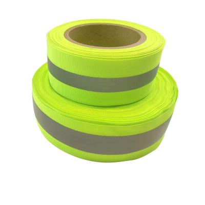 China Printable Customizable High Visibility Tape Safety 100% Polyester Reflective Tape for sale