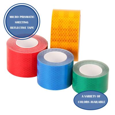 China Security Grade Self Adhesive TapeCase 3M Reflective Tape Self Adhesive PET SOLAS Grade Micro Prismatic Overlay High Intensity Reflective Tape for sale