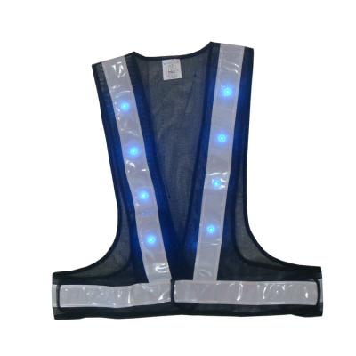 China Vis Outdoor Running LED Breathable Removable Battery Hi Cloth Reflective Vest Clothing for sale