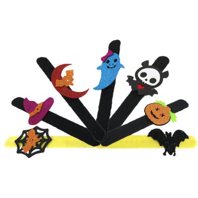 China Funny Different Design Cute Halloween Slap Bracelets Holiday Party Cosplay Wrist Decoration Props Bracelet Slap Bands Wristband For Adults Kids for sale