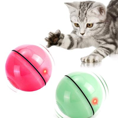 China Automatic USB Viable LED Rechargeable Cat Toys Instant Light For Indoor Interactive Rolling Ball With Cat Scratcher Healthy Cat Ball for sale