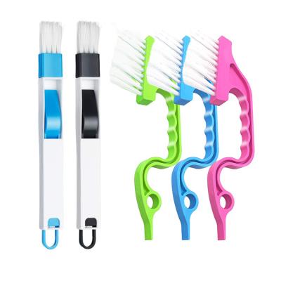 China Viable Handheld House Cleaning Brush House Track Window Gap Groove Cleaning Tool Sliding Track Cleaning Brush For Home for sale