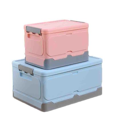 China Viable Collapsible Plastic Food Container Storage Box Trash Can, with Lids for Shoes, Clothes, Home and Garage Organization for sale