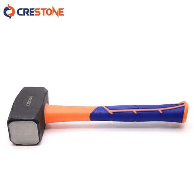 China China CS-SHTH190004 Multifunctional Plastic Coating Non Slip Handle Stoning Hammer Tool with 3000g Head for sale